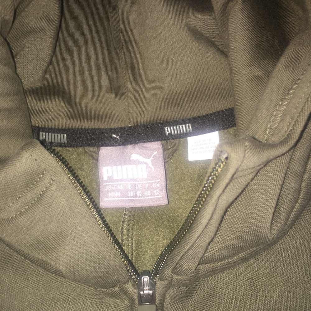 Puma olive green hoodie